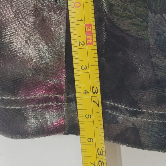 Tribal Femme NEW Velvet Black Floral Print Long Bell Sleeve Shift Dress S NWT - Picture 9 of 12